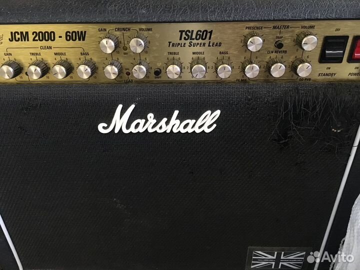 Marshall tsl601 3 канала ламповый комбик 60вт