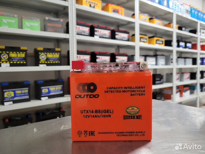 Мото аккумулятор Outdo 14 Ah YTX14-BS п.п