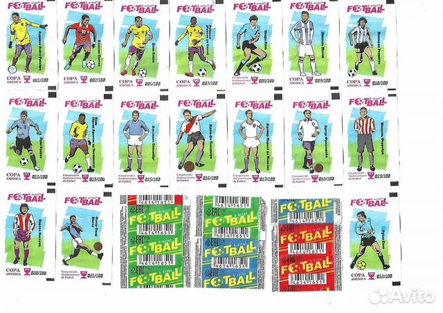 Вкладыши футбольные