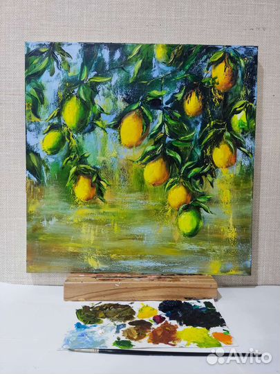 Картина маслом Лимоны