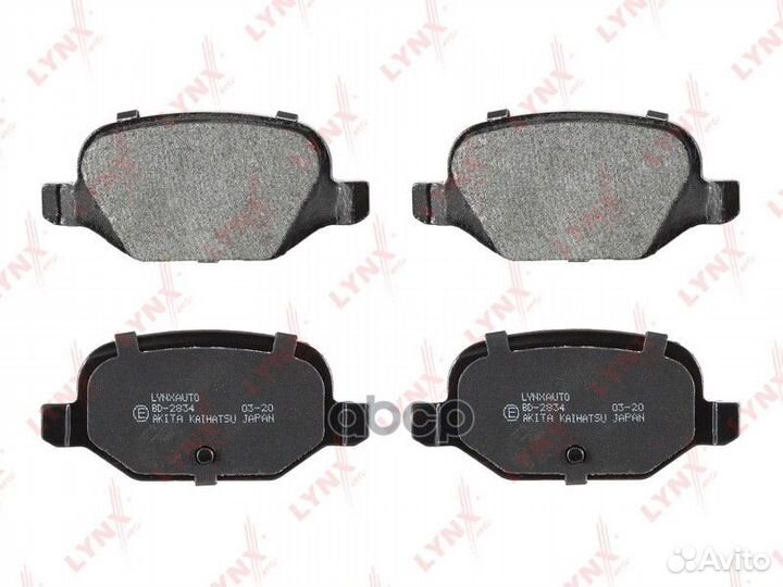 Колодки тормозные задние BD2834 lynxauto