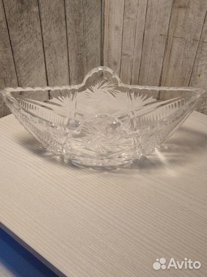 Хрустальные вазы для салатов СССР