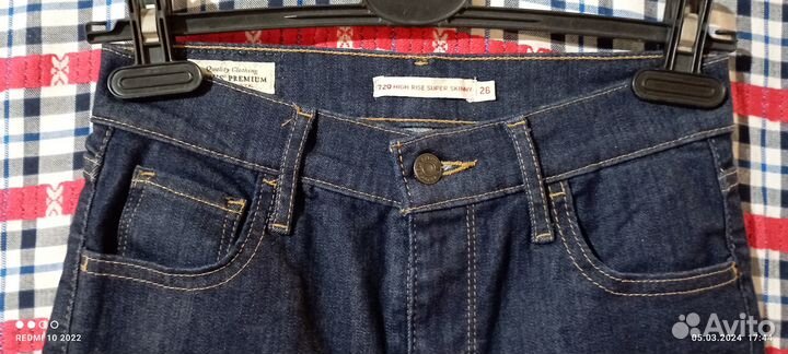 Джинсы Levi'S 720 High Rise Super Skinny 42р 26-28