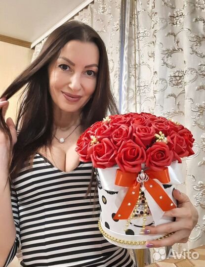 Букет из мыльных роз