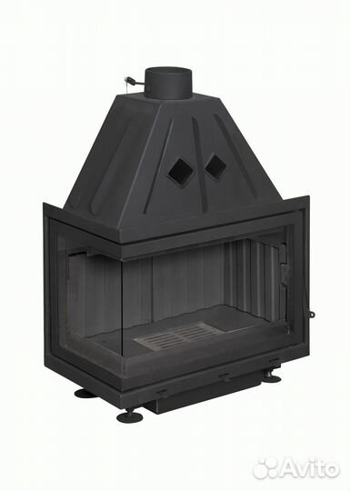 Камин Экокамин Альфа 700 LB два стекла левая черны