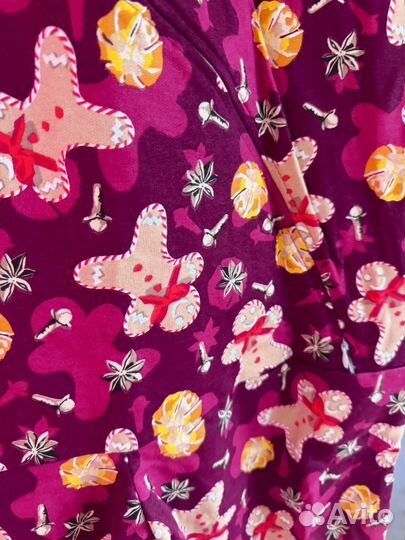 Пижама комбинезон утепленная новогодняя женская M