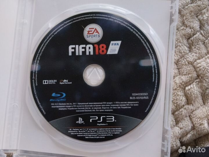 Диск FIFA 18 на playstation 3