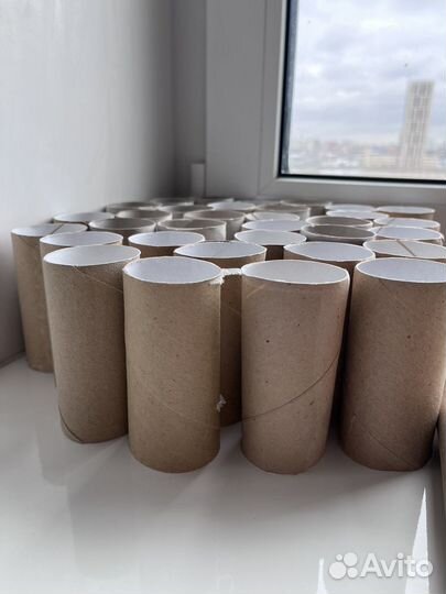 Втулки картонные от туалетной бумаги