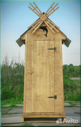 Дачный туалет с лебедем ROX