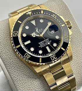 Часы rolex submariner date 41mm YG black dial