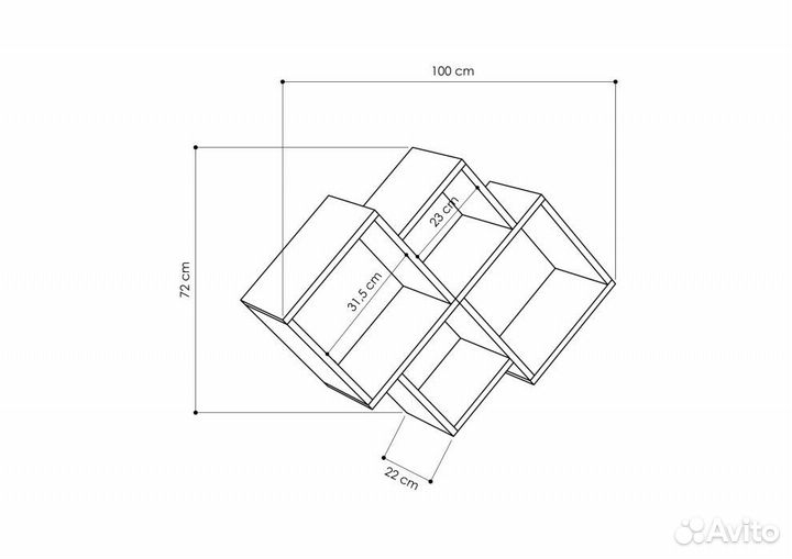 Полка Фигурная OYO shelf белая