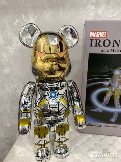 Игрушка Bearbrick 28см Железный человек,новая