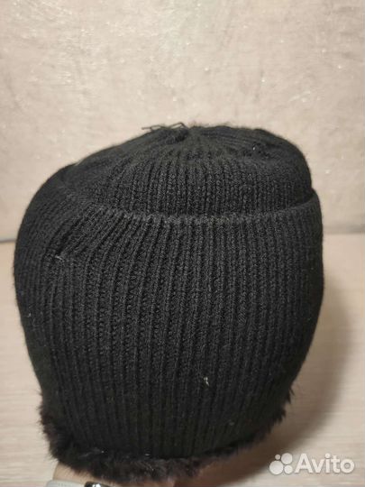 Шапка норковая вязаная женская