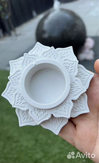 Силиконовая форма подсвечник цветок