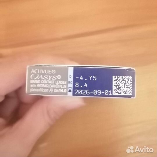 Линзы Acuvue Oasis With Hydroclear Plus (D: -4.75)