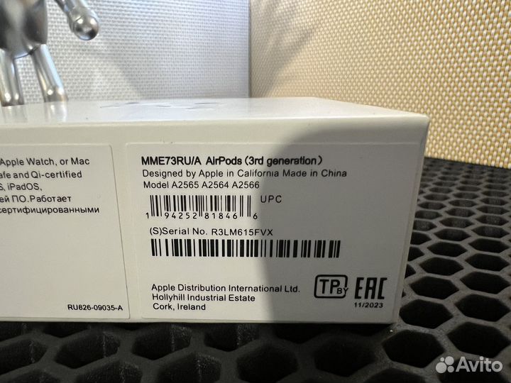 Air Pods 3 1:1 Orig.+чехол в подарок(новые)