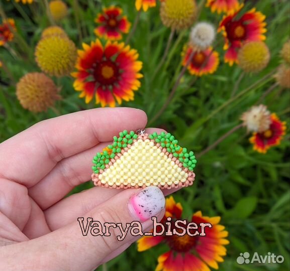 Амигуруми из бисера сэндвич