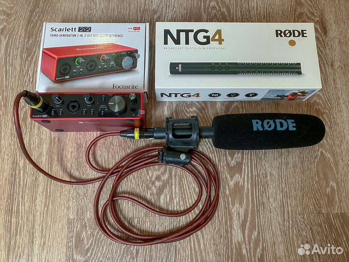 Focusrite Scarlett 2i2 3rd + Микрофон Rode NTG4