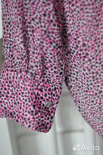 Dkny блузка леопард розовый