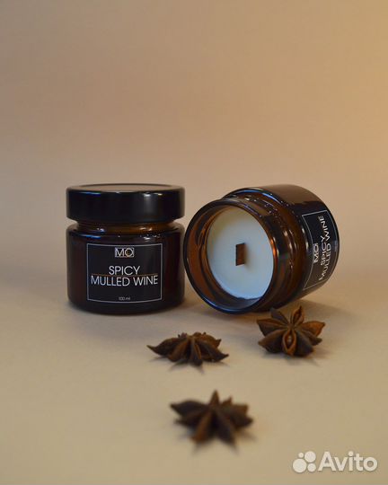 Ароматическая свеча 100 мл, ручная работа