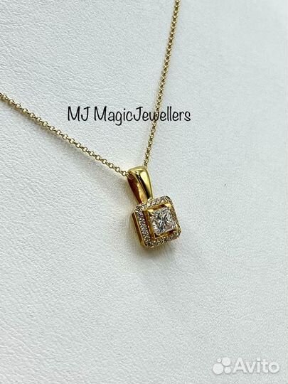 Золотая подвеска с бриллиантом 