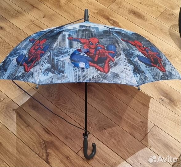 Детский зонт трость с ремешком