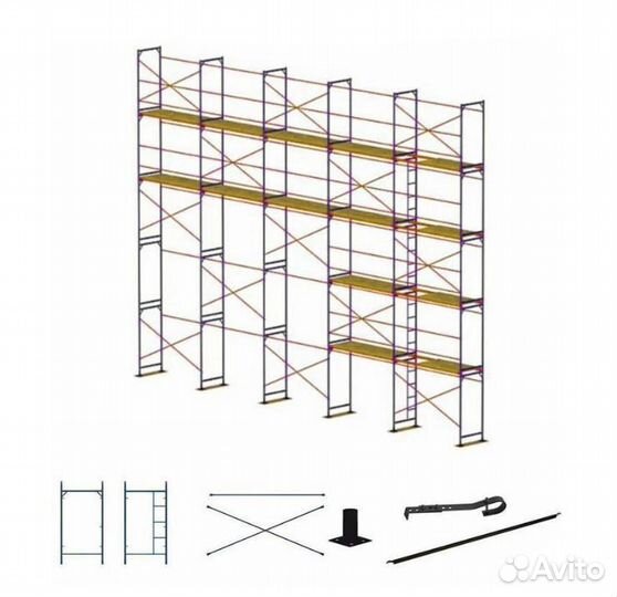 Рамные леса строительные, комплектующие
