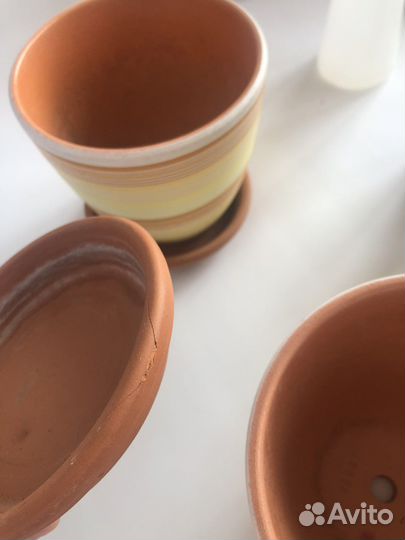 Керамические горшки для цветов бу