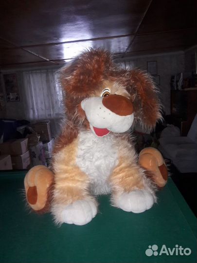 Мягкая игрушка собака большая пушистая 1метр