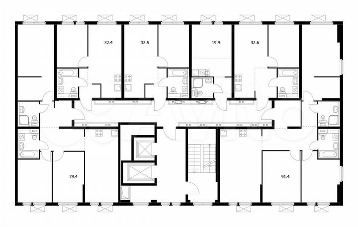 1-к. квартира, 32,6 м², 13/15 эт.
