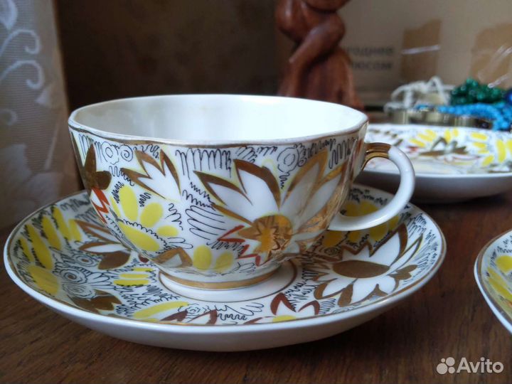 Чайная пара Золотые ромашки