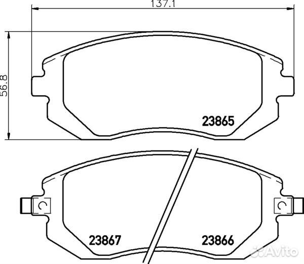 Колодки тормозные дисковые перед (PF-7460)