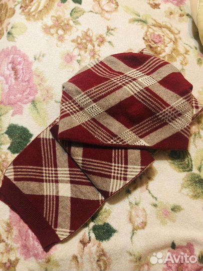 Шапка с шарфом женская