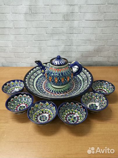 Риштанская керамика (комплект посуды)