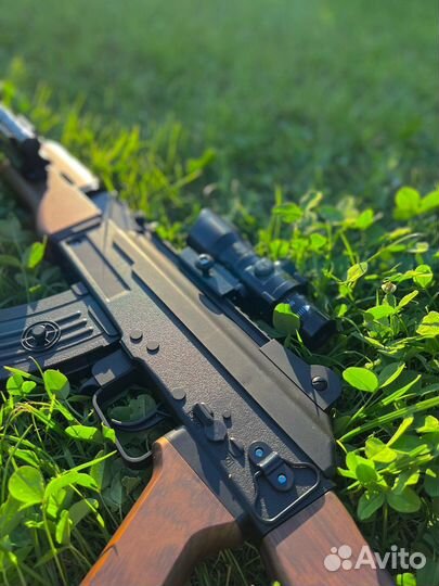 Гидробольный автомат ак-47, стреляет орбизами