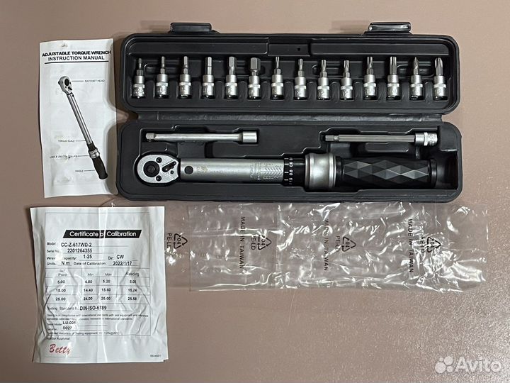 Динамометрический ключ Bike Hand YC-617WD-2