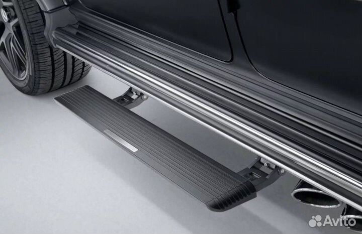 Выдвижной электрический порог на Mercedes Benz GLE