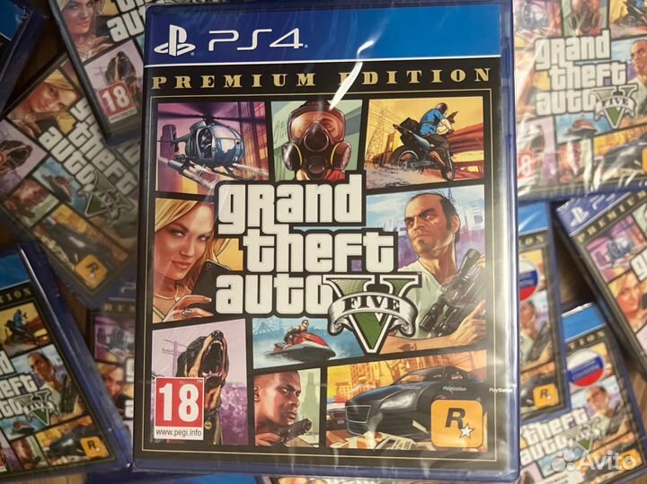 Диск GTA 5 Premium Edition PS4 / Новый