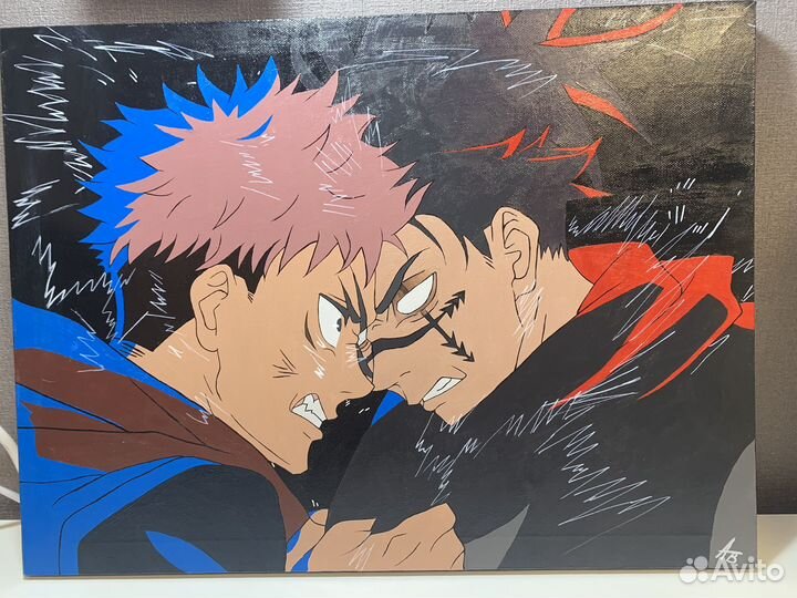 Аниме картина на холсте - 