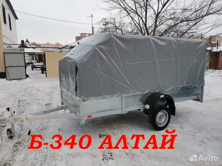 Прицеп легковой оц. Снегоходный Б-3.4 с тентом