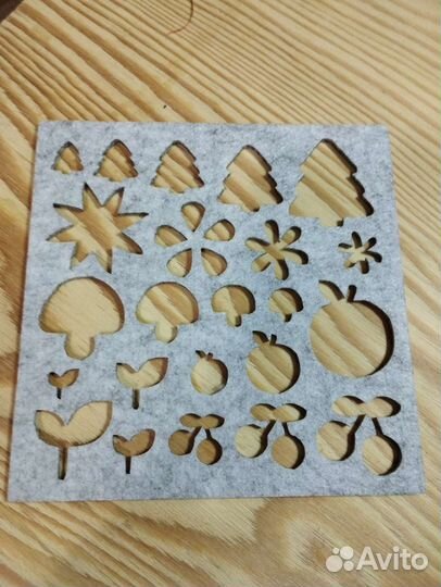 Набор из 7 трафаретов для валяния