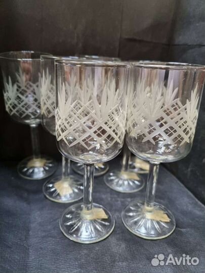 Хрустальные рюмки, СССР. 7 шт. Состояние новых
