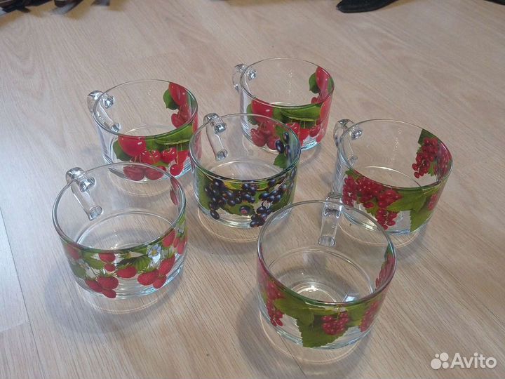 Кружки-400гр.с рисунками Ягод 6шт. 1000
