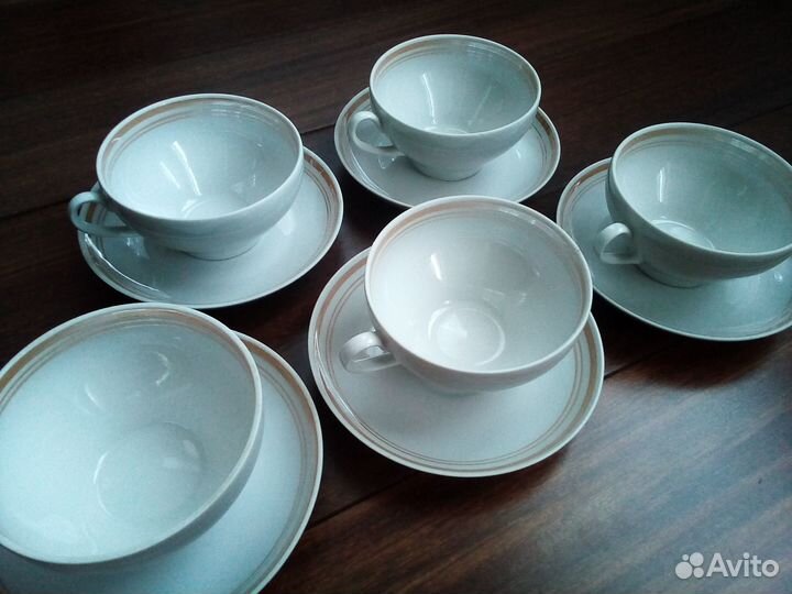 Чайные пары Дулево (фарфор, 1968 год) и др