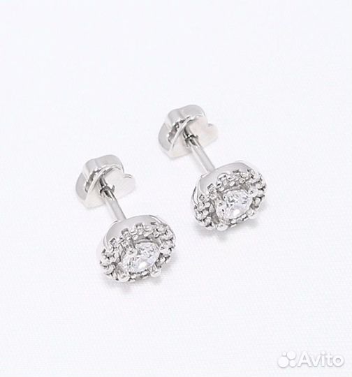 Серьги пусеты серебро