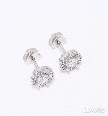 Серьги пусеты серебро