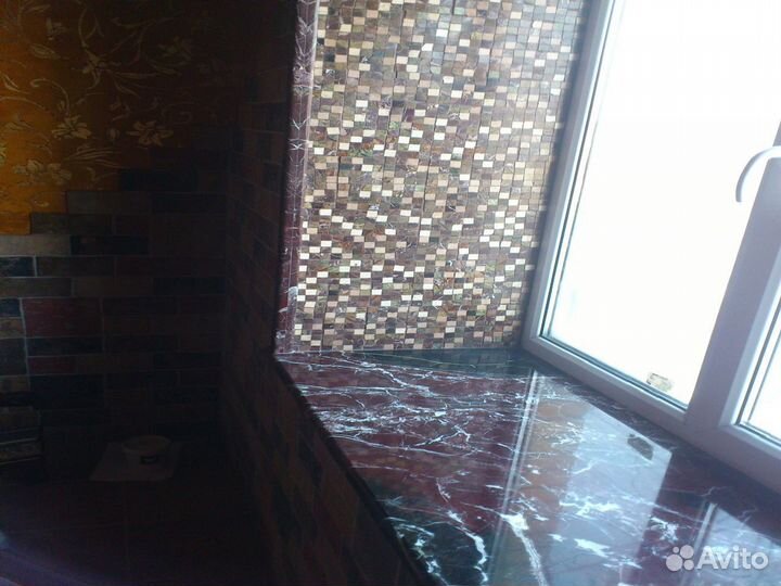 Подоконник из камня, замер + установка