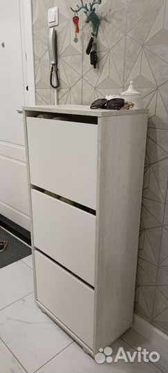 Обувница белая лофт