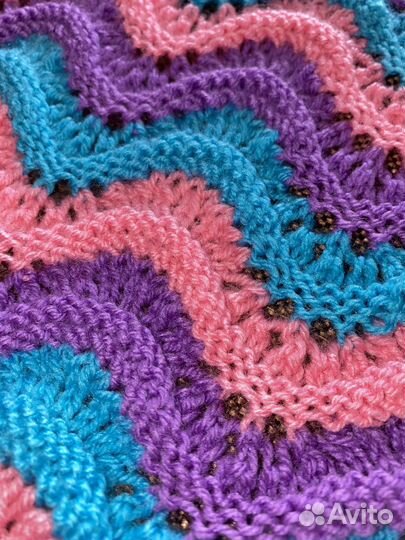 Детский плед для малышей новый ручной вязки