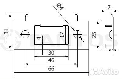 Замок электромеханический tantos TS-EML300